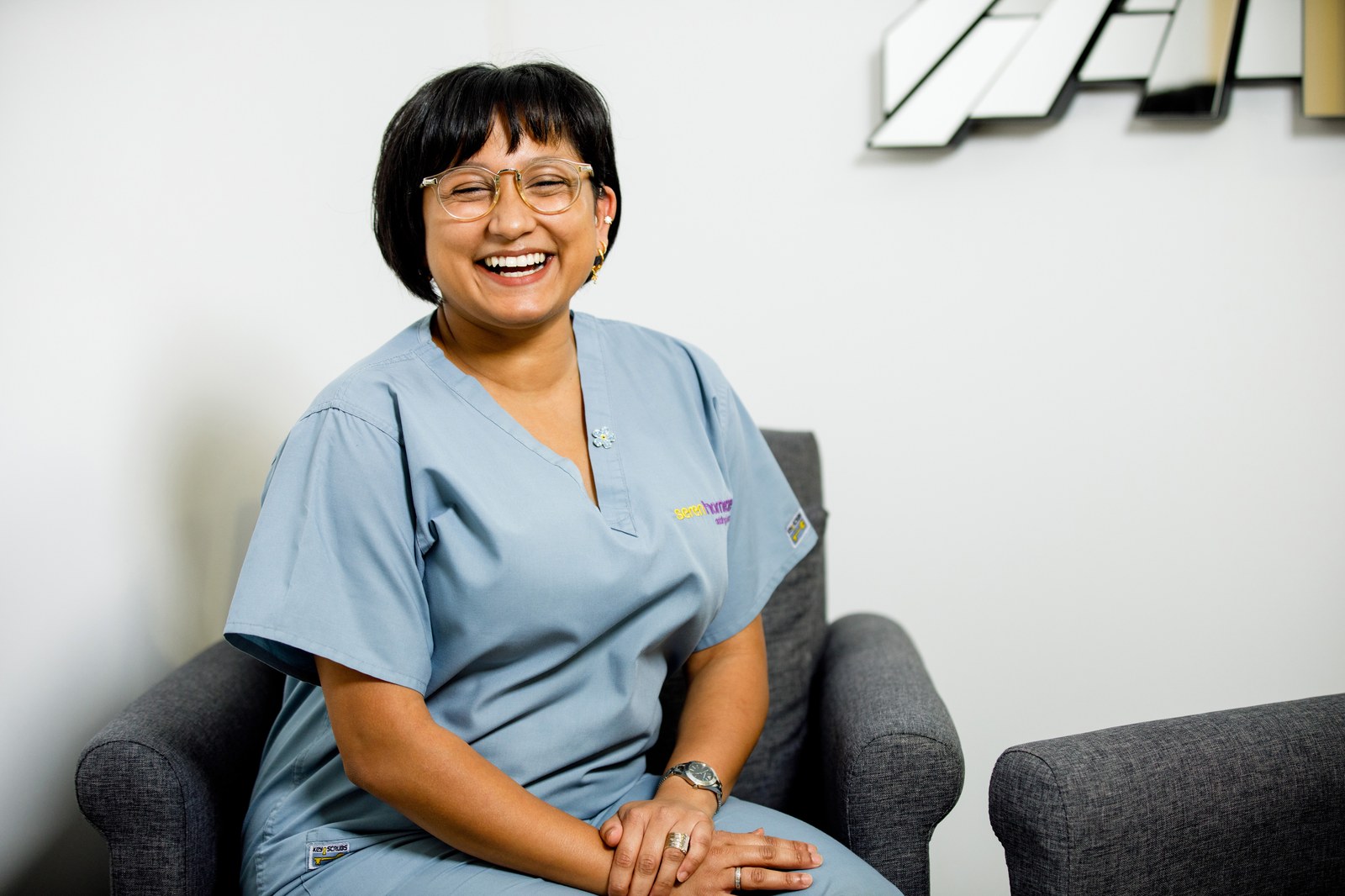 Seren care professional providing compassionate care in Wales